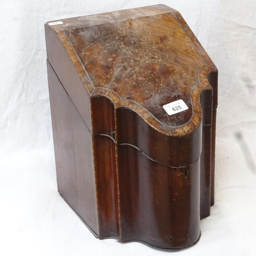 625 - A Georgian box (A/F), height 33cm