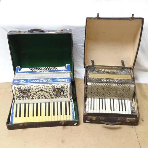 627 - 2 Vintage piano accordions (A/F)