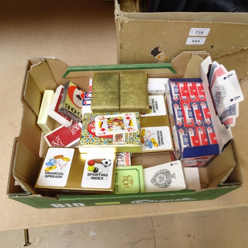 645 - A large quantity of boxed playing cards