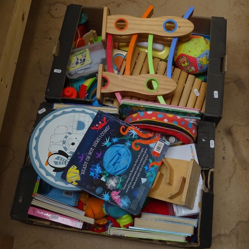 676 - A quantity of toys, games and musical instruments (2 boxfuls)