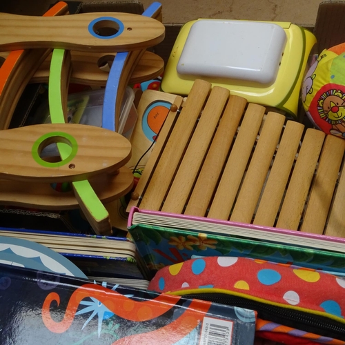 676 - A quantity of toys, games and musical instruments (2 boxfuls)