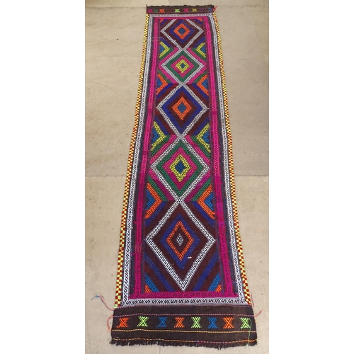 2106 - A Mamainer Kilim runner, 364cm x 77cm