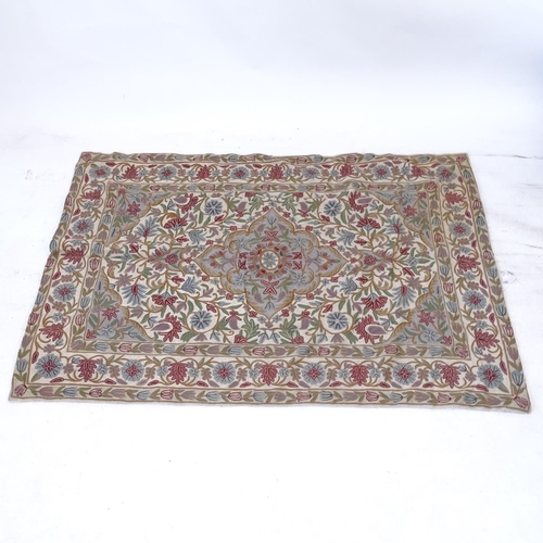 2109 - A Kashmiri chain stitch wall hanging/rug, 167cm x 117cm