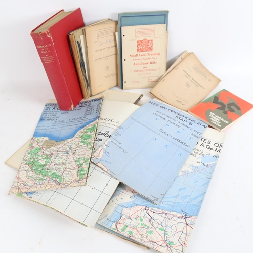 130 - Restricted folder of notes of the operations of 21st Army Group, including maps, a War Office Honora... 