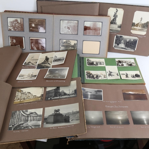 97 - 7 early 20th century photograph albums, mostly of world travelling voyages, including Iceland 1929, ... 