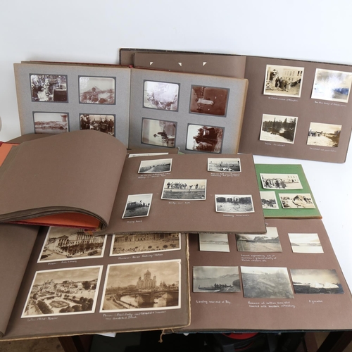 97 - 7 early 20th century photograph albums, mostly of world travelling voyages, including Iceland 1929, ... 