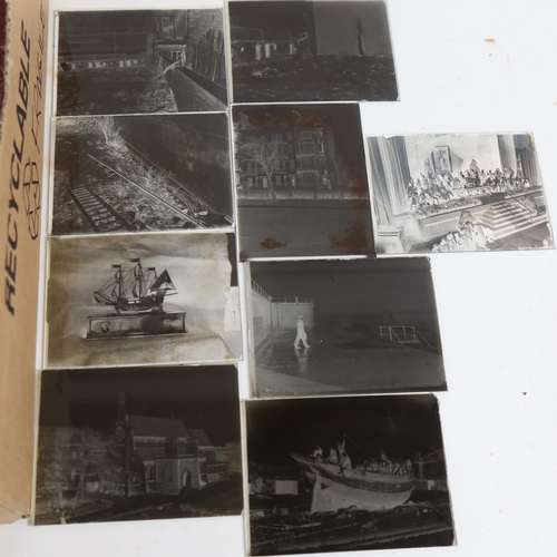 98 - A large quantity of early 20th century glass photography slides, mostly of Hastings East Sussex, inc... 