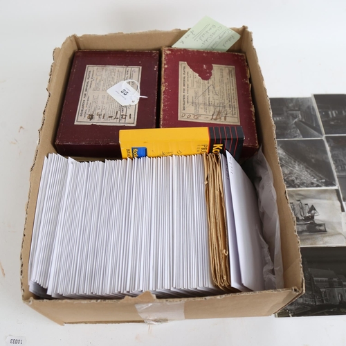 98 - A large quantity of early 20th century glass photography slides, mostly of Hastings East Sussex, inc... 