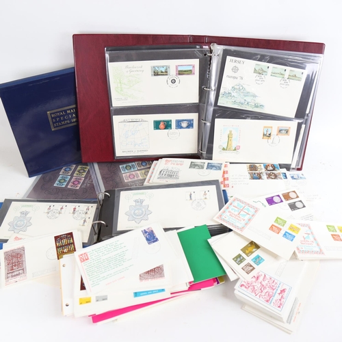 136 - A quantity of First Day Covers and postage stamps, including Silver Jubilee etc (boxful)