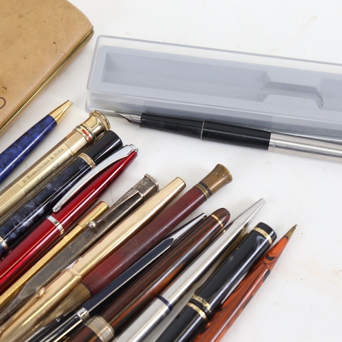 161 - Various pens and propelling pencils, including silver Yard-O-Led, Conway Stewart, Parker, Waterman e... 