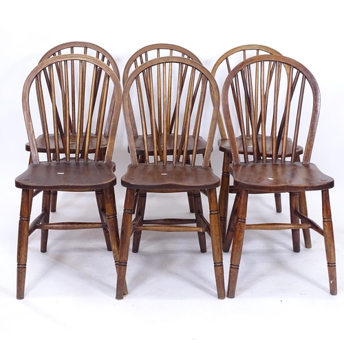 2203 - A set of 6 bentwood stick-back kitchen chairs