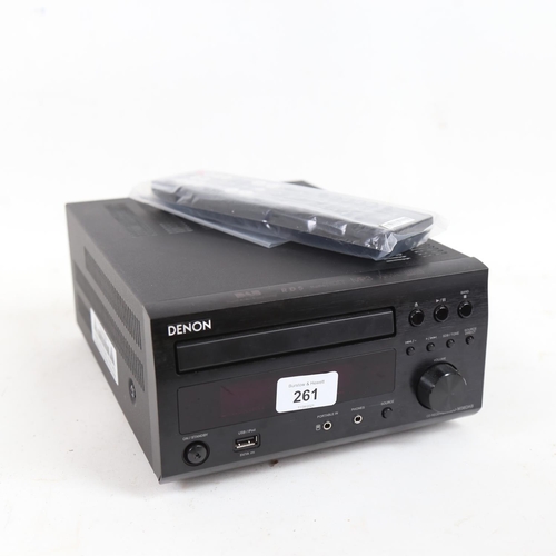 261 - DENON - an RCD-M38DAB mini 2-channel CD receiver, with remote