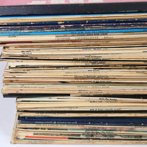 265 - Various Vintage vinyl LPs and records, including Beatles, Bob Dylan, Dusty Springfield etc (2 boxes)