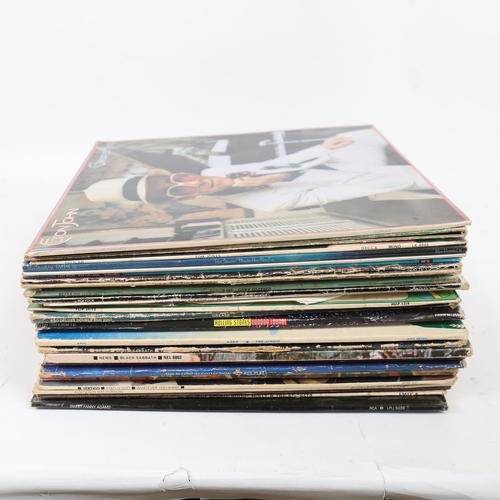 268 - Various Vintage vinyl LPs and records, including Queen, Rod Stewart, The Rolling Stones, Black Sabba... 