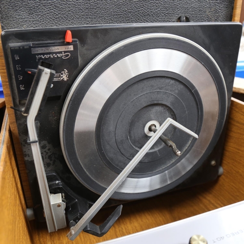 276 - GARRARD - a Vintage model 2025 turntable, in Elizabethan stereo 40.T portable case with attached spe... 