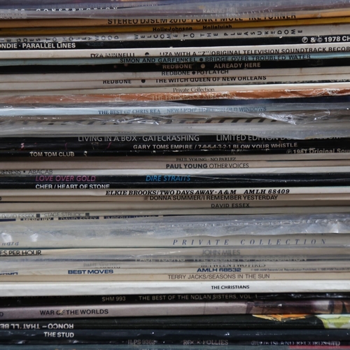 278 - Various vinyl LPs and records, including Blondie, Genesis, Dire Straits etc (boxful)