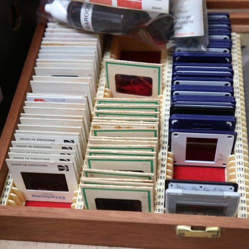 449 - Boxes of slides, photographic negative plates etc