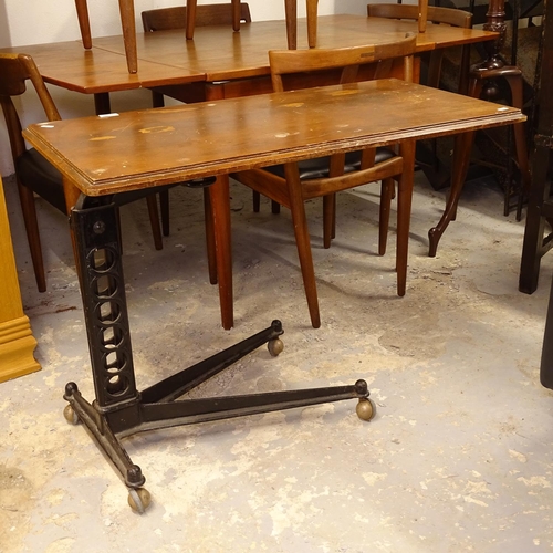 2608 - An early 20th century adjustable bed/reading table