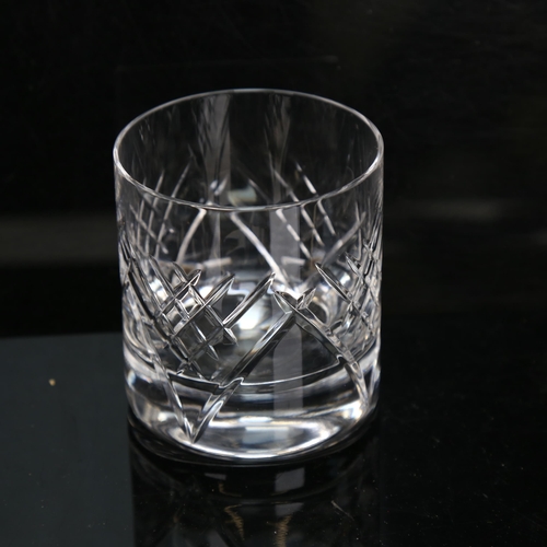 516 - 2 sets of 6 Edinburgh Crystal Whisky tumblers, height 9cm