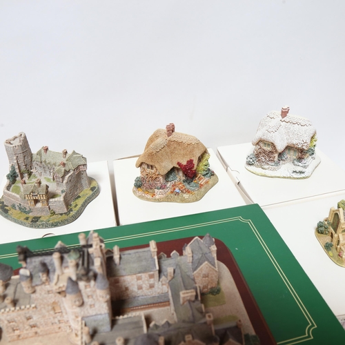 608 - Lilliput Lane Glamis Castle on plinth, and Crooked Spire Chesterfield, Autumn Hues, Winter's Wonder,... 