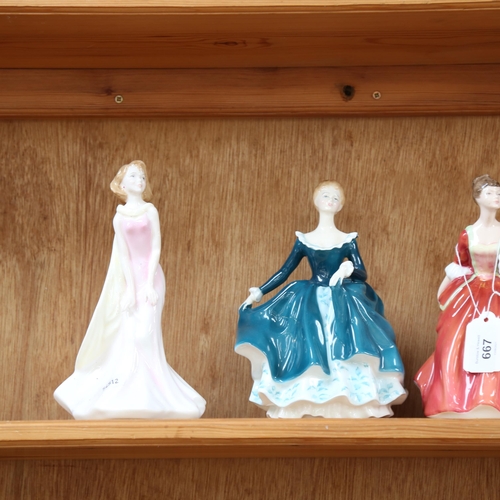 667 - A group of 5 Royal Doulton ladies, and Royal Doulton 