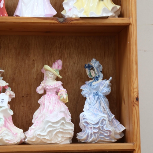 669 - A group of 4 Royal Doulton Flowers of Love figures, 2 signed