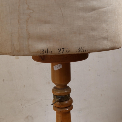 725 - A Vintage mannequin on turned wood tripod base