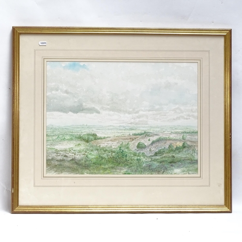 1539 - A large watercolour, sailing seascape, Javelot, signed with monogram, 54cm x 75cm, framed, and anoth... 