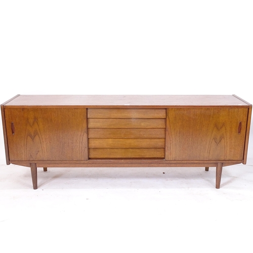 2005 - A mid-century teak trio sideboard, by Nils Jonsson, for Hugo Troeds, L191cm, H71cm, D44cm