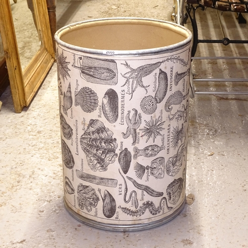 2666 - A Vintage circular cardboard bin, W39cm, H54cm