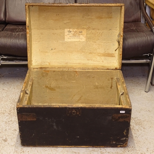 2694 - A small Victorian dome-top studded trunk, W60cm, H40cm, D41cm