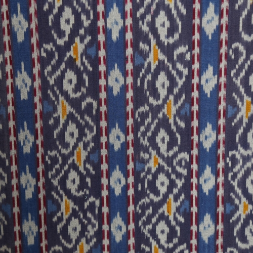 789 - Framed Ikat fabric panel, 61cm overall