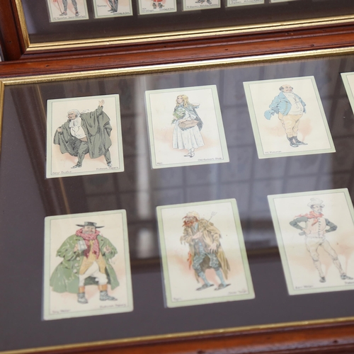 806 - A framed set of Player's Dickens characters cigarette cards, and a set of 10 framed Dickens characte... 