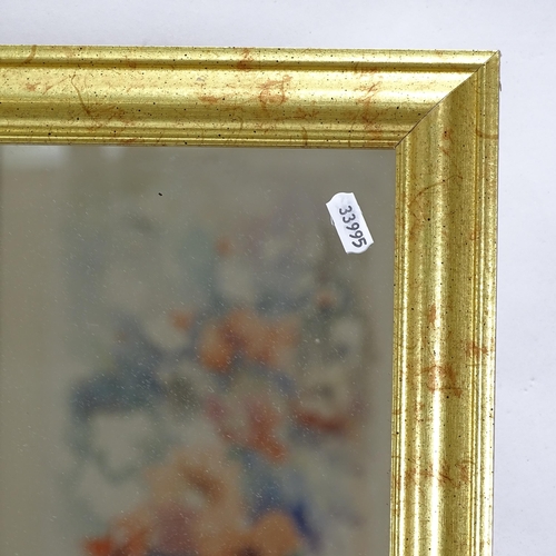 1555 - Large gilt-framed rectangular wall mirror, overall 69cm x 100cm