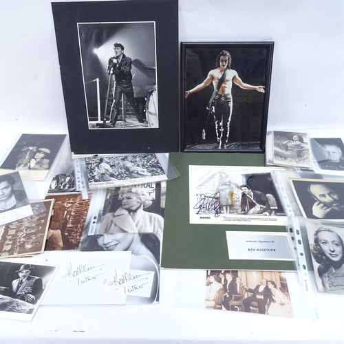 1591 - Various framed pictures and frames, autographs etc