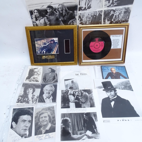 1591 - Various framed pictures and frames, autographs etc