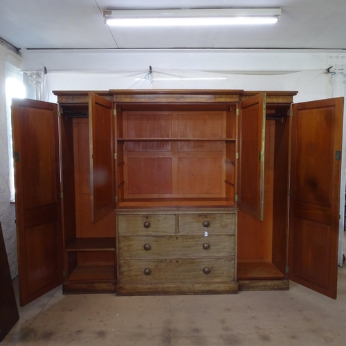 2024 - A 19th century mahogany break-front compactum wardrobe (originally sold by Burstow & Hewett in 1990 ... 