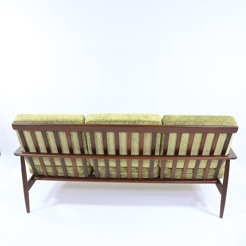 2121 - FRANCE & SONS - teak framed mid-century sofa, length 170cm, depth 74cm