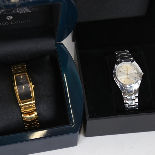 1006 - 2 boxed quartz wristwatches, including Amadeus and Marco Ceroni (2)