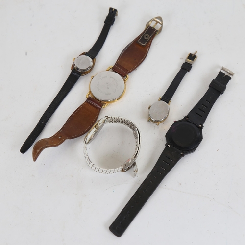 1008 - Various Vintage wristwatches, including Eterna-Matic Concept 80, Porsche quartz etc (5)