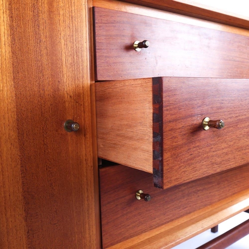 2046 - GORDON RUSSELL of Broadway, mid-century teak/afromosia sideboard, L 142 x D 53 x H 86cm