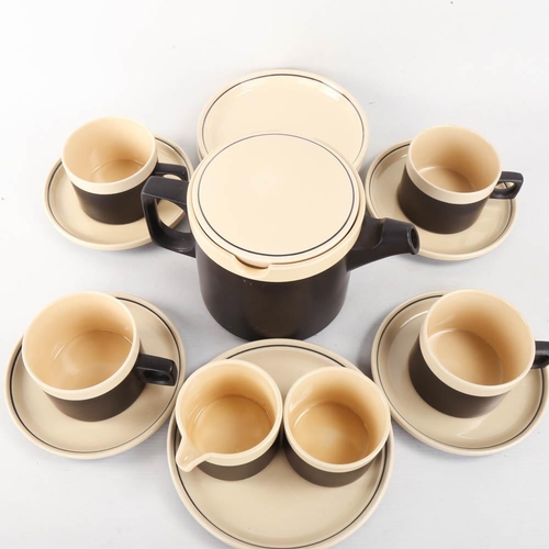 2054 - MARTIN HUNT for HORNSEA POTTERY, an 1981 designed Ebony tea-set