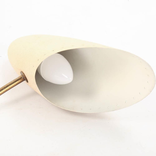 2067 - A 1950s' desk lamp with conical base and bullet shade, textured paint finish, height 36cm