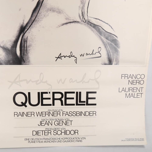 2071 - ANDY WARHOL 'Querelle', 1982 original German film poster, printed by Verlag und Alleinvertrieb, 70 x... 