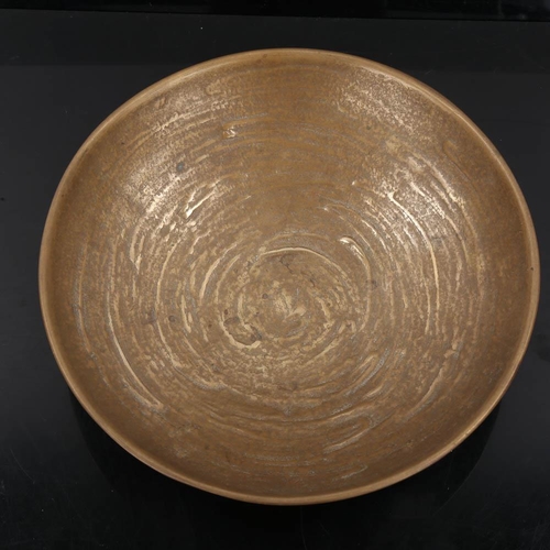 2077 - PABST, a brutalist bronze bowl, signed, diameter 20cm