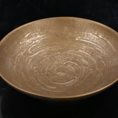 2077 - PABST, a brutalist bronze bowl, signed, diameter 20cm