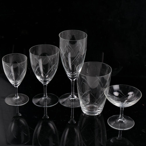 2080 - ZWEISEL GLASS, a suite of 1950s' drinking glasses, boxed, one with label (33)