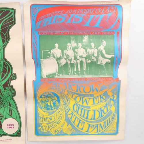 2082 - 3 San Francisco Poster Company 1970's reissues of 1960's concert posters, 53 x 37cm