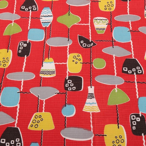 2105 - A 1950s' fabric/curtain panel, 87 x 92cm