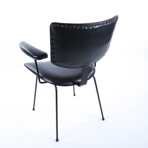 2118 - A 1950s' iron rod frame armchair, with sprung back seat, height 84cm